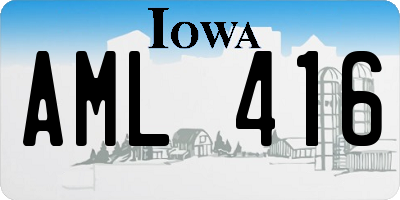 IA license plate AML416