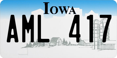 IA license plate AML417