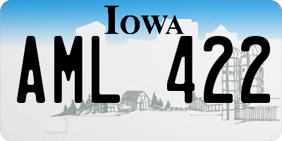 IA license plate AML422
