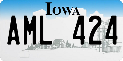 IA license plate AML424