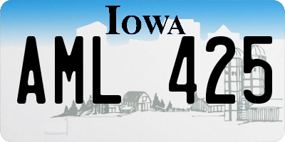 IA license plate AML425