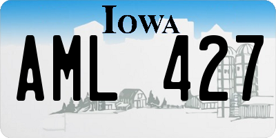 IA license plate AML427