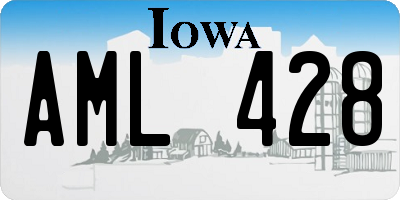 IA license plate AML428