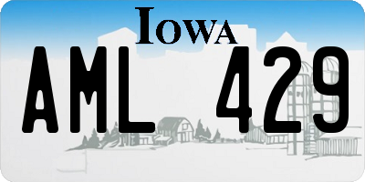 IA license plate AML429