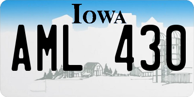IA license plate AML430