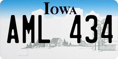 IA license plate AML434