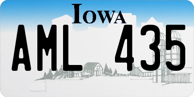 IA license plate AML435