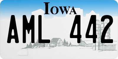 IA license plate AML442