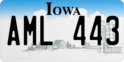 IA license plate AML443