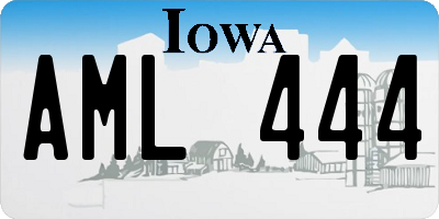 IA license plate AML444