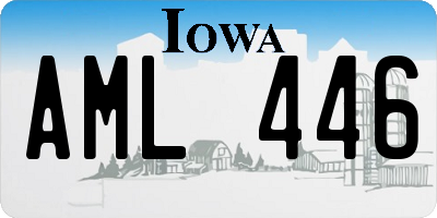 IA license plate AML446