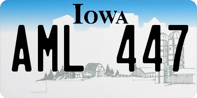 IA license plate AML447