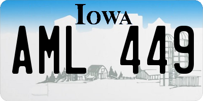IA license plate AML449