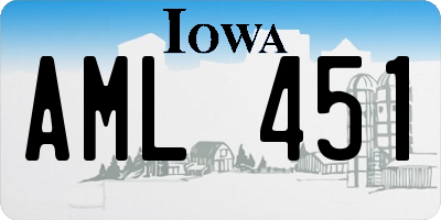 IA license plate AML451