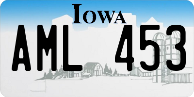 IA license plate AML453