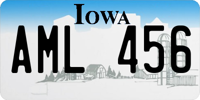 IA license plate AML456