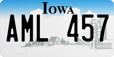 IA license plate AML457