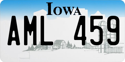 IA license plate AML459