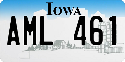 IA license plate AML461