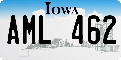 IA license plate AML462