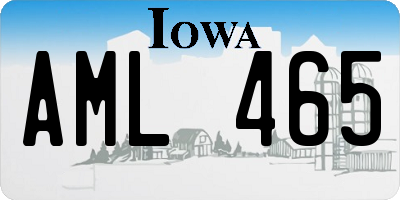 IA license plate AML465