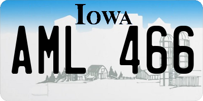 IA license plate AML466