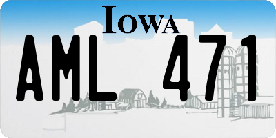 IA license plate AML471