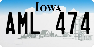 IA license plate AML474