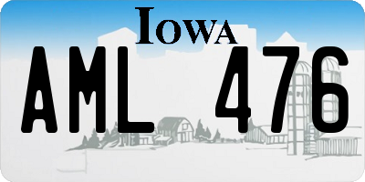 IA license plate AML476