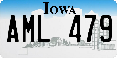 IA license plate AML479