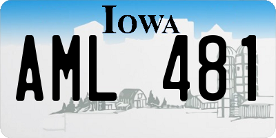 IA license plate AML481