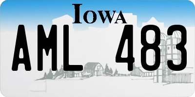 IA license plate AML483