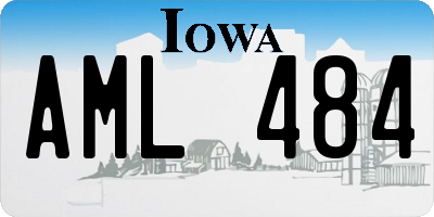 IA license plate AML484