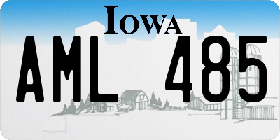 IA license plate AML485
