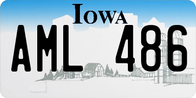 IA license plate AML486