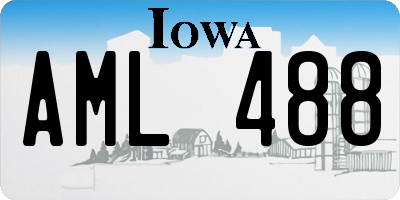 IA license plate AML488