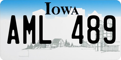 IA license plate AML489