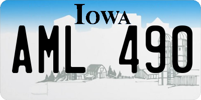 IA license plate AML490