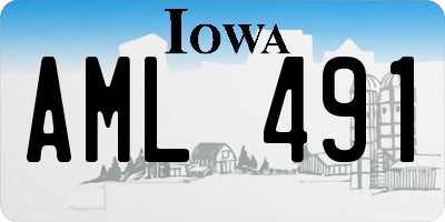 IA license plate AML491