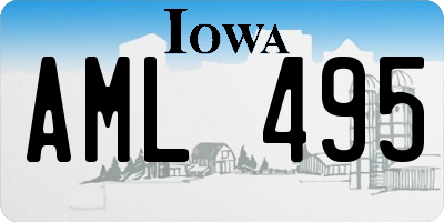 IA license plate AML495
