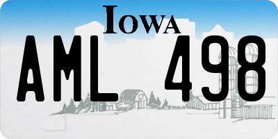 IA license plate AML498