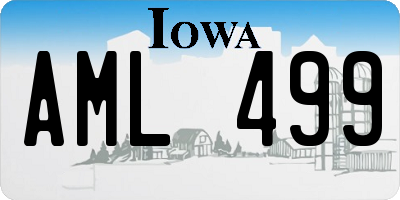 IA license plate AML499