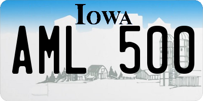 IA license plate AML500