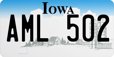 IA license plate AML502
