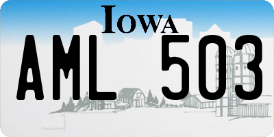 IA license plate AML503