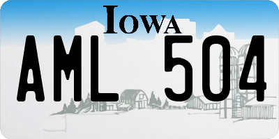 IA license plate AML504