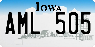 IA license plate AML505