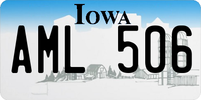IA license plate AML506
