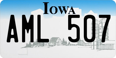 IA license plate AML507