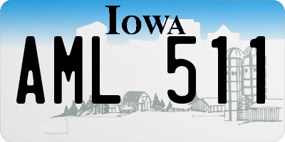 IA license plate AML511